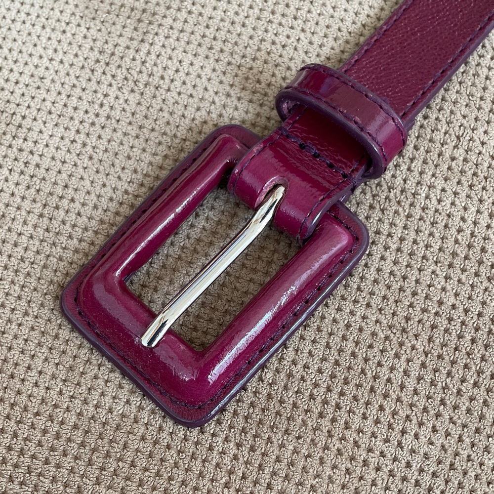 Vintage 100% Leather Purple Belt Neiman Marcus